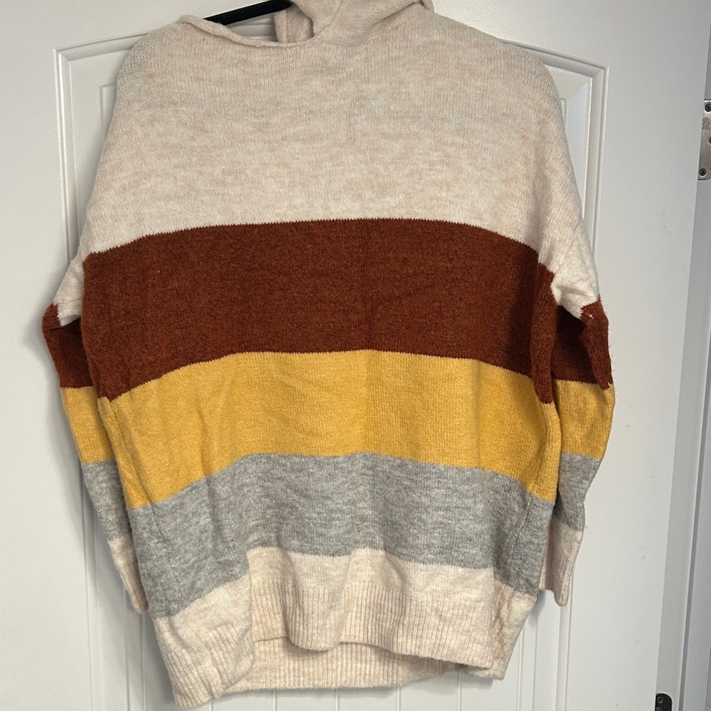 Macaron Multicolor Striped Turtleneck Sweater - image 3